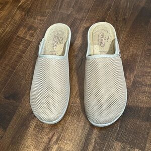 Fly Flot tan made in Italy, leather insole, anatomical anti-shock clogs, 8 (39)